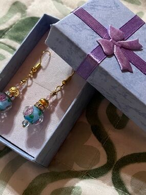 Earrings with Gold and Silver Accents
